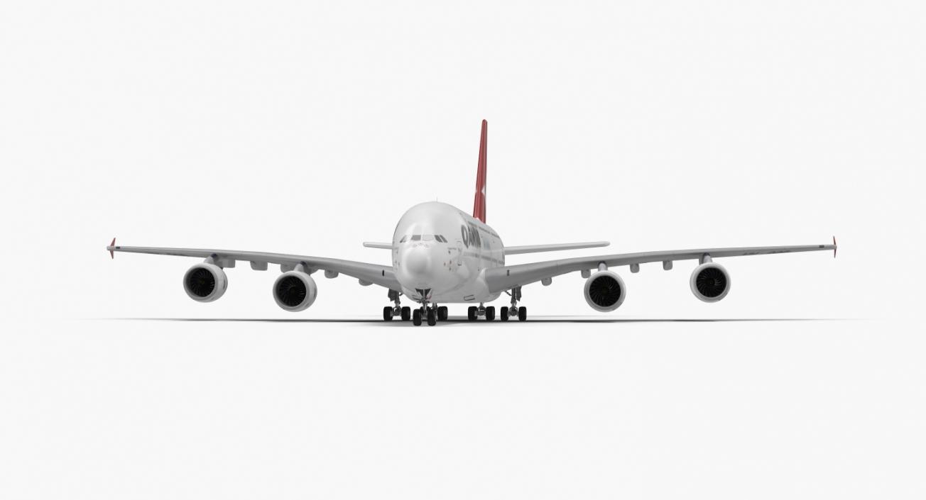 3D Airbus A380-1000 Qantas model